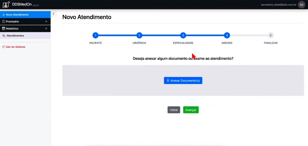 Anexação de documento ou exame